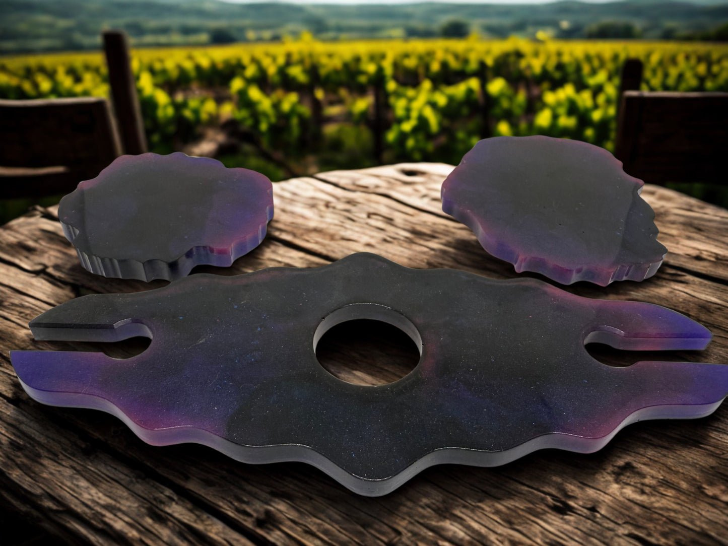 Galaxy Wine Glass Holder w/ Coaster