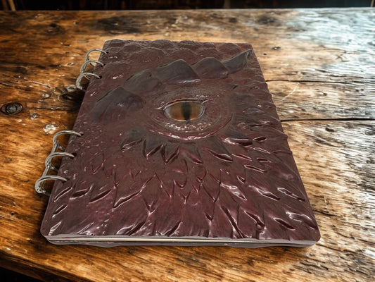 Burnt Red Dragons Eye Notebook w/ Paper