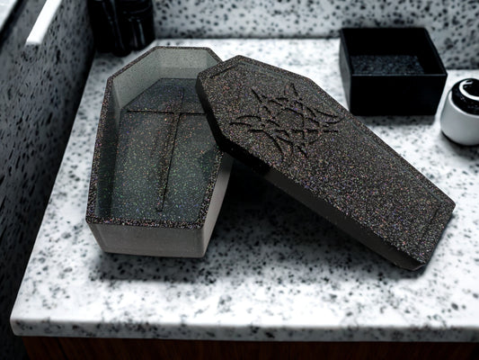 Glittery Coffin Trinket Box