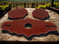 Blood Red Wine Glass Holder w/ Coaster