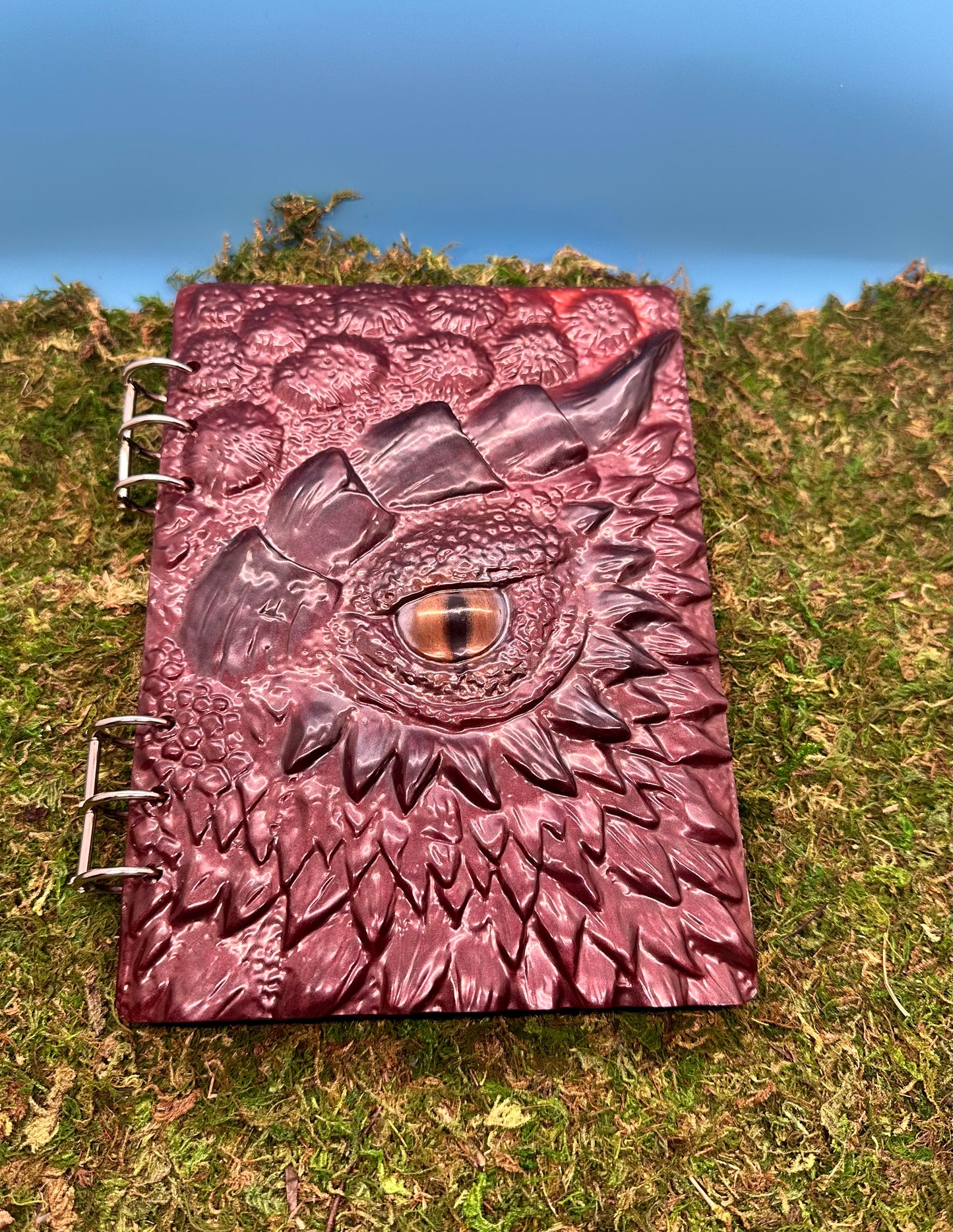 Burnt Red Dragons Eye Notebook w/ Paper