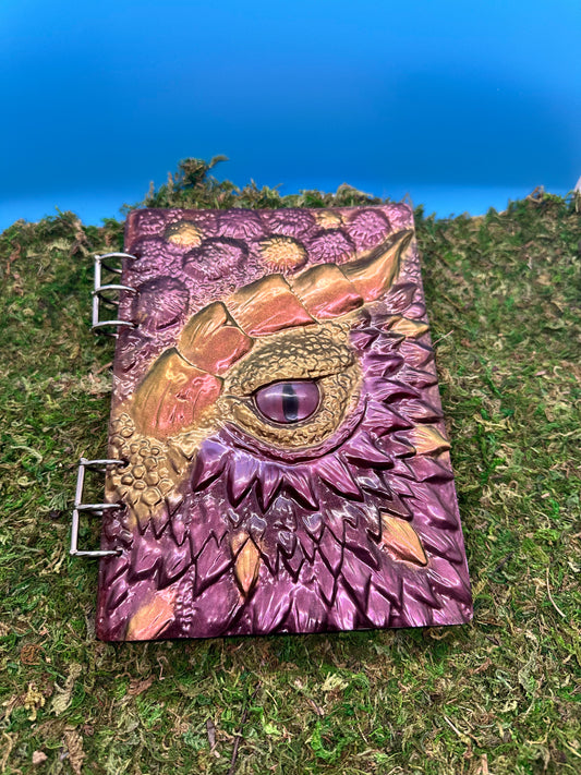 Red and Gold Dragons Eye Notebook w/ Paper