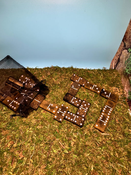 Black and Gold Dominoes Set