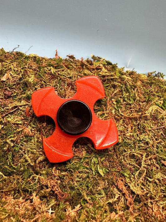 Shimmery Orange 4 Point Fidget Spinner