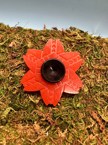 Shimmery Orange 6 Point Fidget Spinner