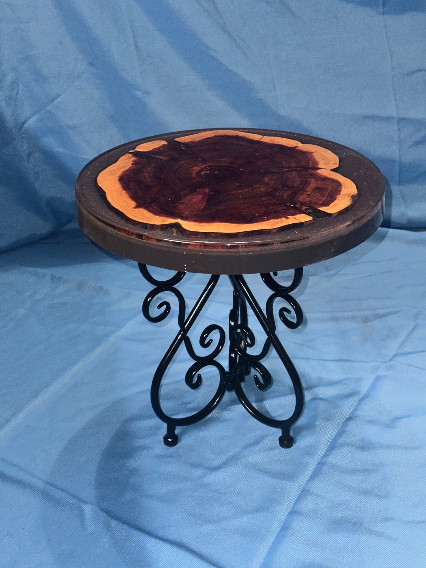 Glittery Gray End Table