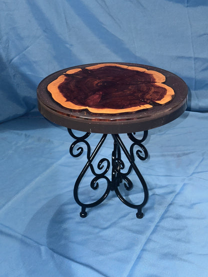 Glittery Gray End Table