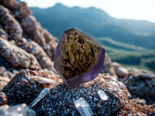 Encased Geode Cluster Twins